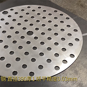 沖孔圓形工件整平機-矯平精度高達0.03mm-直徑390厚1mm沖壓網板整平機